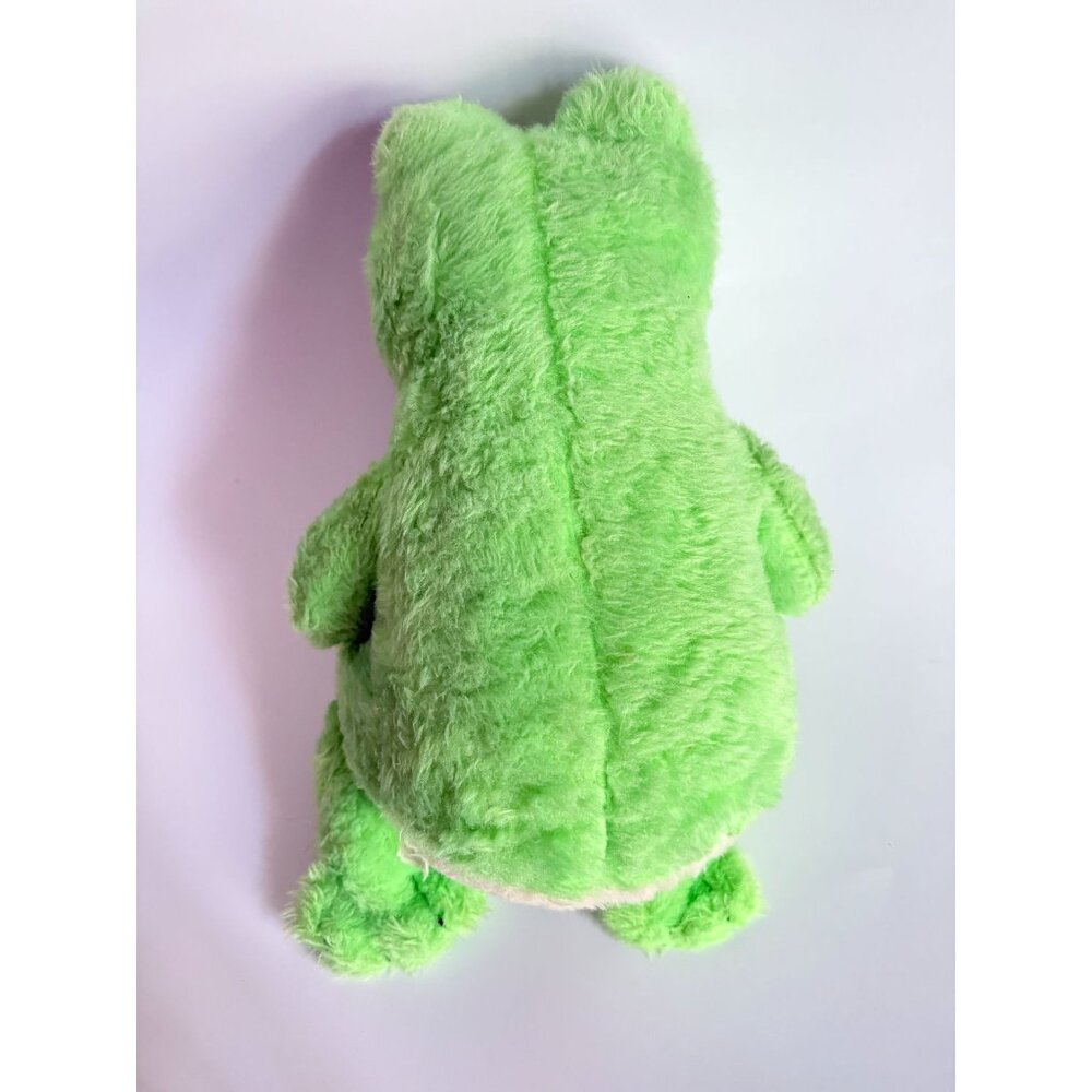 Vintage tween stuff Rushton Plush Green Frog Toy (scuffed eyes, disheveled fur) - Picture 10 of 14